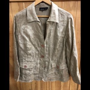 Jones New York Collection linen jacket size 16